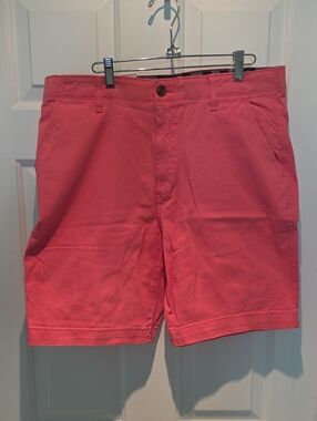 Plugg Men's Coral-Pink Flat Front Shorts